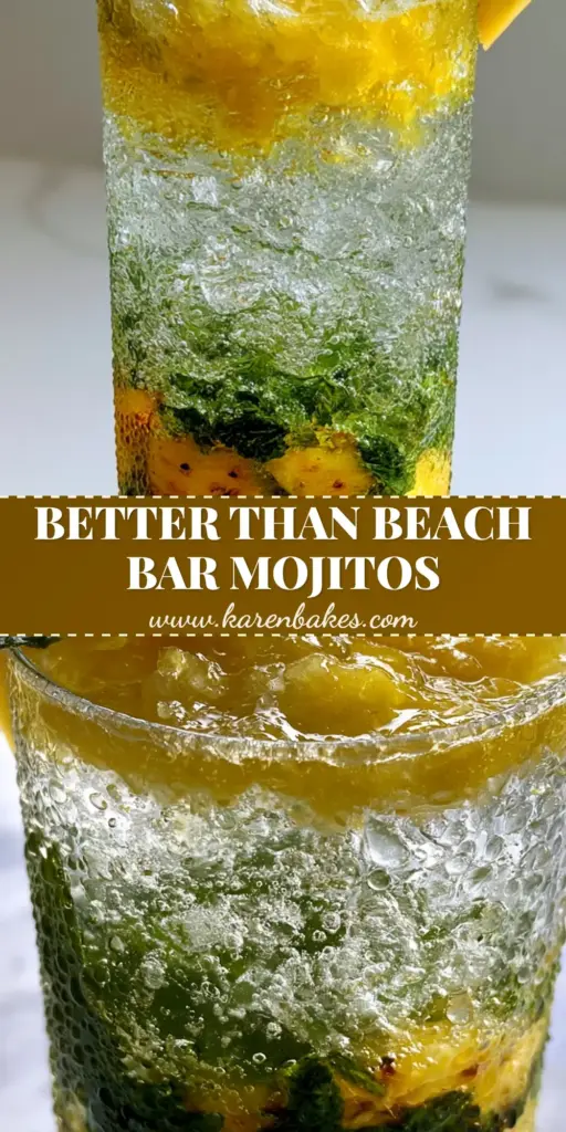 Pineapple Mojito Recipe: The Ultimate Tropical Charred Pineapple Cocktail 3 A close-up of a pineapple mojito in a crystal glass with charred pineapple and pebble ice. (pineapple mojito)