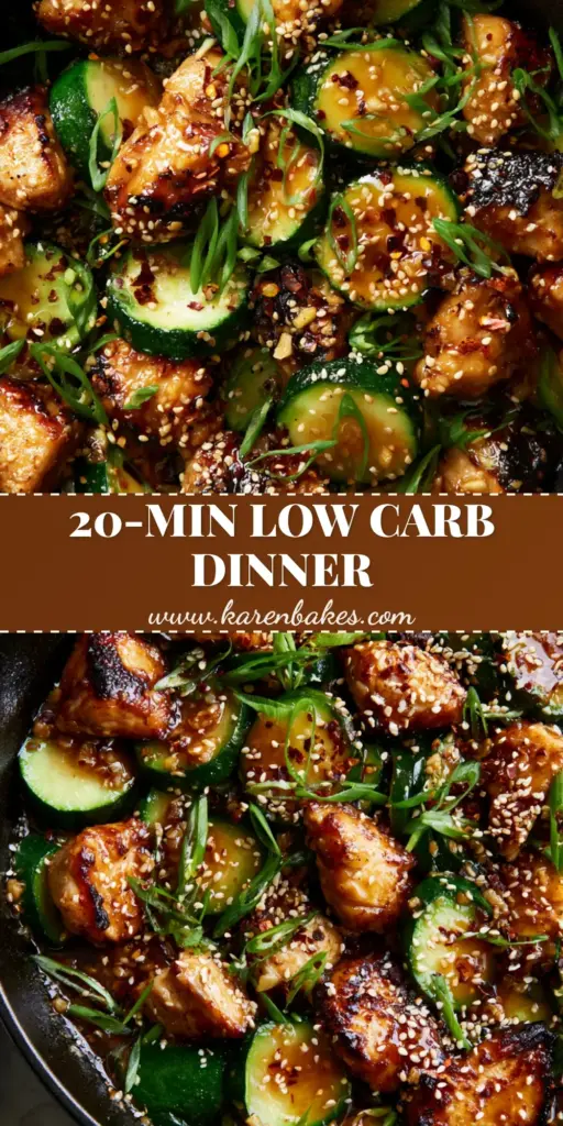 Chicken Zucchini Stir Fry: Easy 20-Minute Ginger Soy Recipe 4 A sizzling skillet of Chicken Zucchini Stir Fry featuring golden-brown charred chicken and bright green zucchini half-moons in a glossy amber glaze.