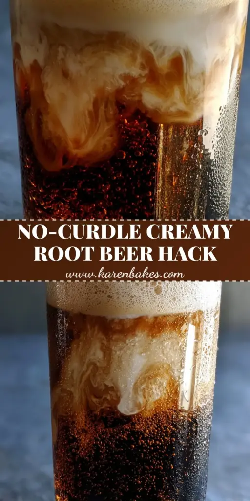 Creamy Root Beer Rum Cocktail: The Ultimate Spiced Float 4 A close-up of a creamy root beer rum cocktail in a crystal glass with a thick foam head and nutmeg garnish.