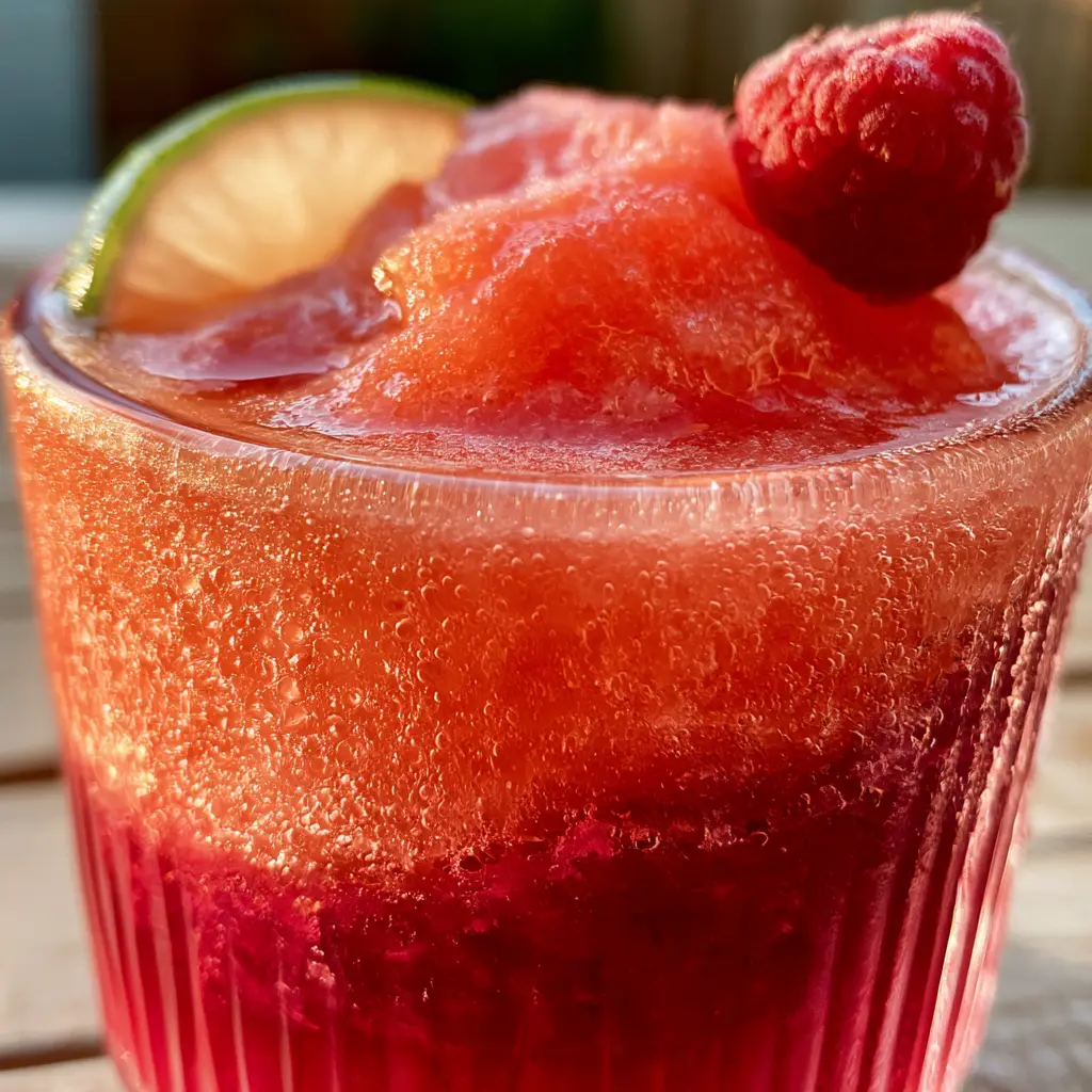 Extreme close-up of micro-shaved ice texture in a ribbed glass with condensation. (slushie machine recipes)